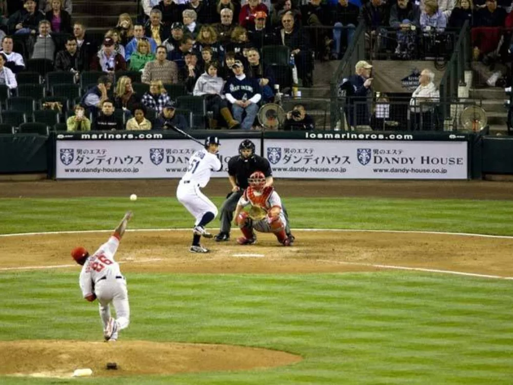 Advertisements behind home plate