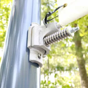 A BannerSaver Bracket for a Light Pole Banner