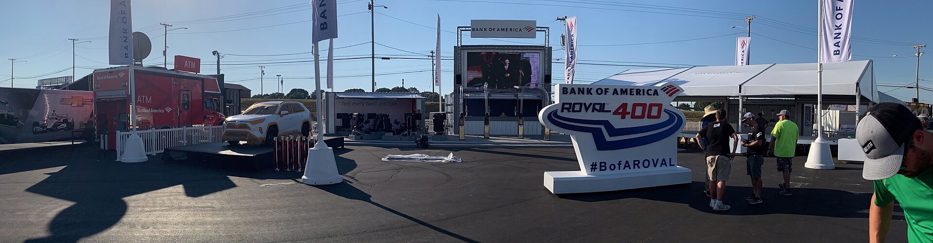 Bank of America Event Activation | Event Truss, Flag Banners, Foam3D Logo Sculpture
