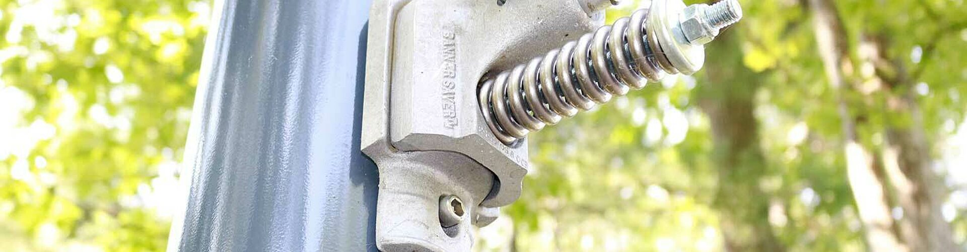 A BannerSaver Bracket for a Light Pole Banner