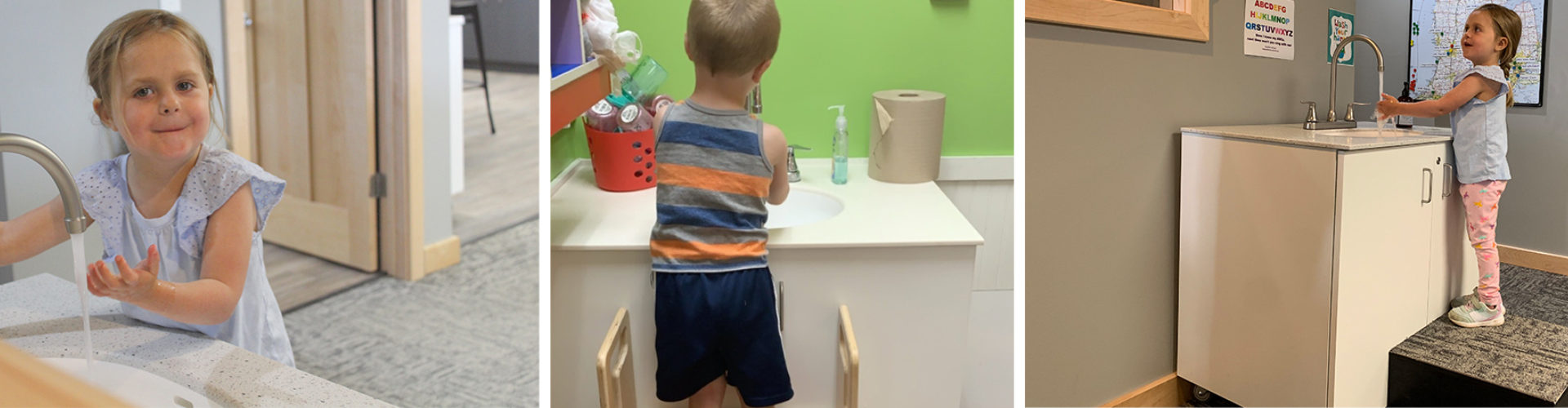 Singing Kid Songs While Cleaning Hands