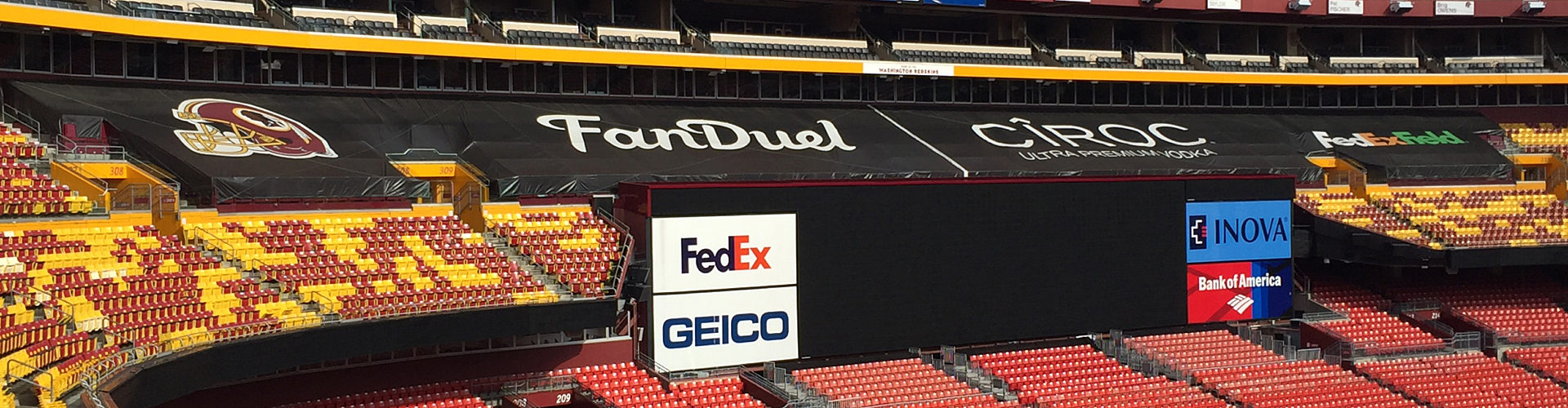 Washington Redskins Fed Ex Field Seat Kills Mesh West End Zone 1