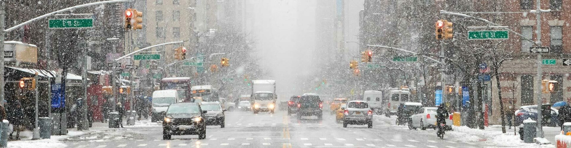 Header of a City During Winter Time