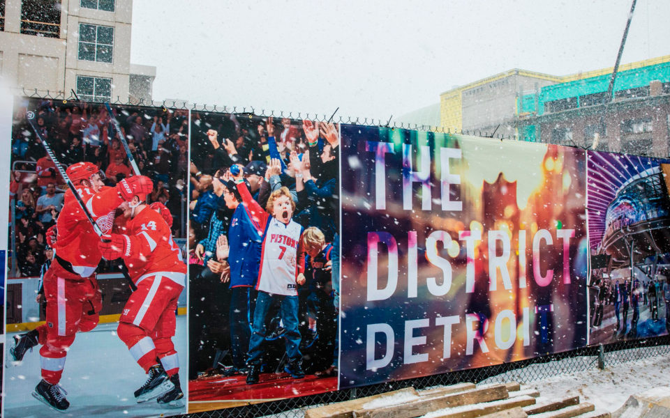 Little caesars arena mesh fencing thanksgiving parade