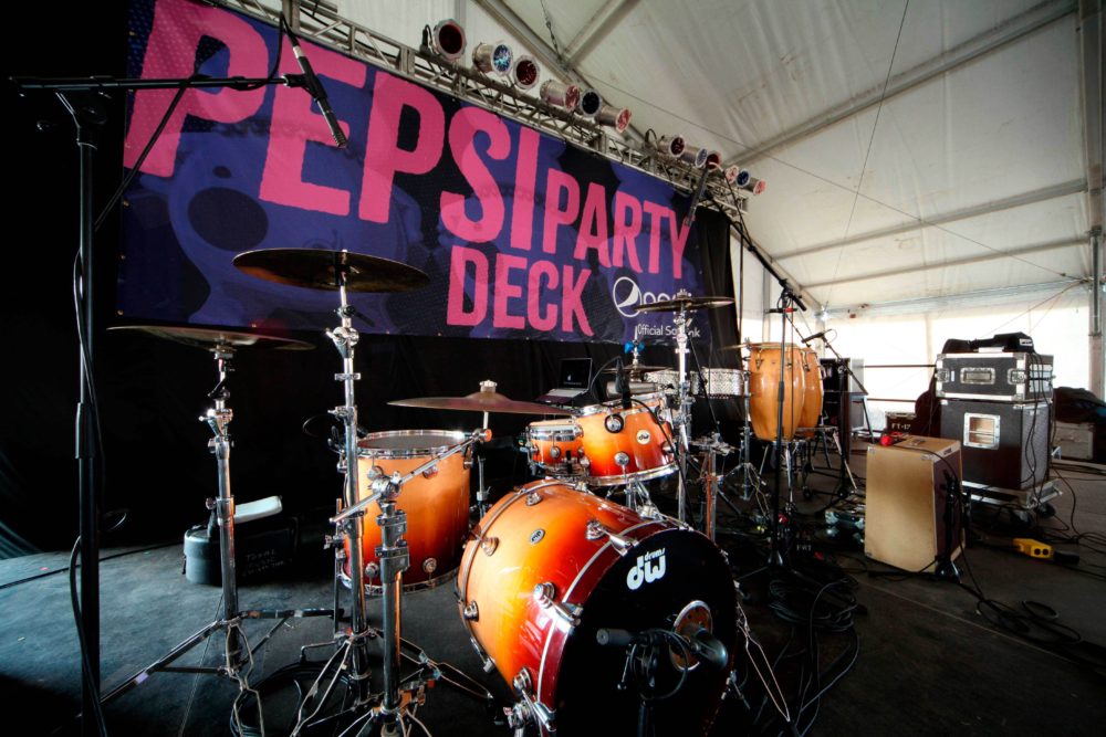 Nebraska State Fair 150 Anniversary Pepsi Party Deck Backdrop