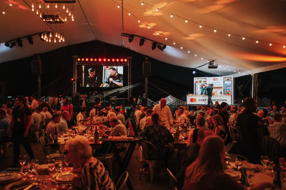 Indoor Truss with Screen | Large Tent Event Space
