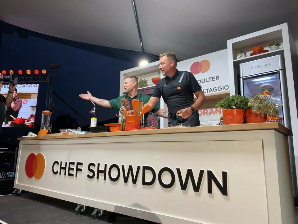 Custom 3D Logo Letters on Event Booth | MasterCard Chef Showdown