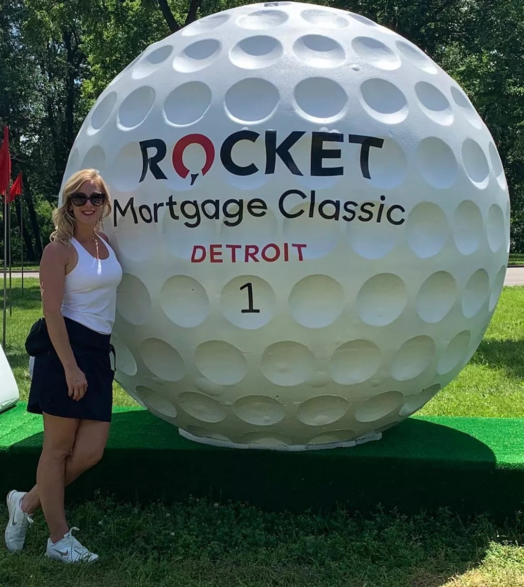 Rocket Mortgage Classic Giant Golf Ball | Large Scale Foam Sculpting