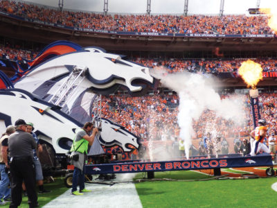 Denver Broncos Foam3 D Entrance with Smoke