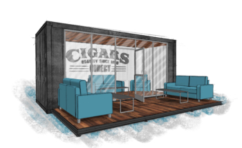 BoxPop Retail Ideas | Shipping Container Cigar Bar