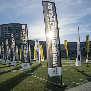 Iowa Hawkeyes Grapple on the Gridiron Feather Flags