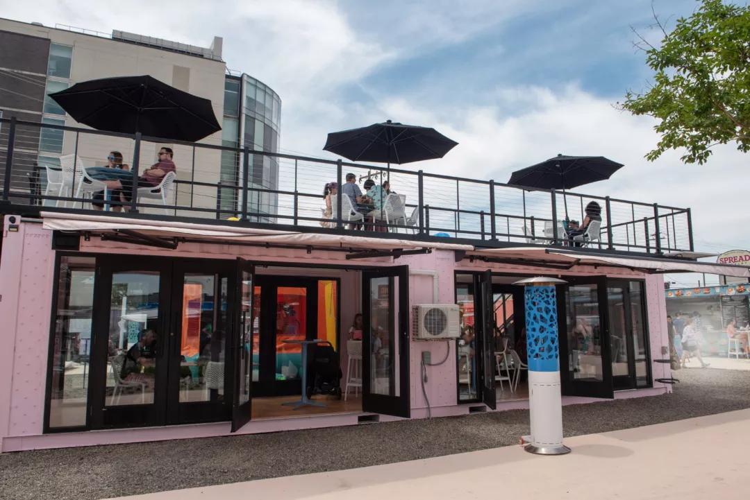 Custom Eatery with Rooftop Deck | Modified Shipping Containers
