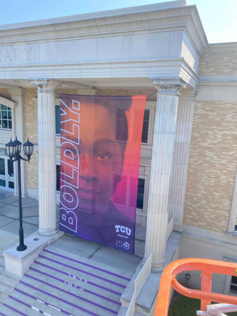 Large Mesh Hanging Banner | Building Facade Banners