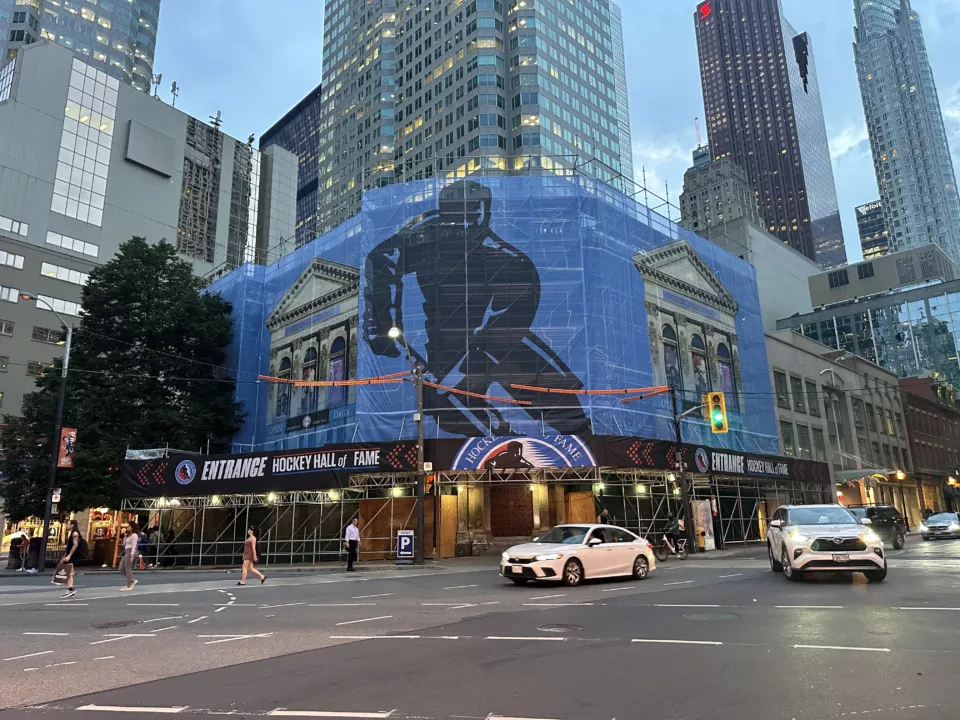 Hockey Hall of Fame Scaffolding Wrap | Large Format Mesh Banner