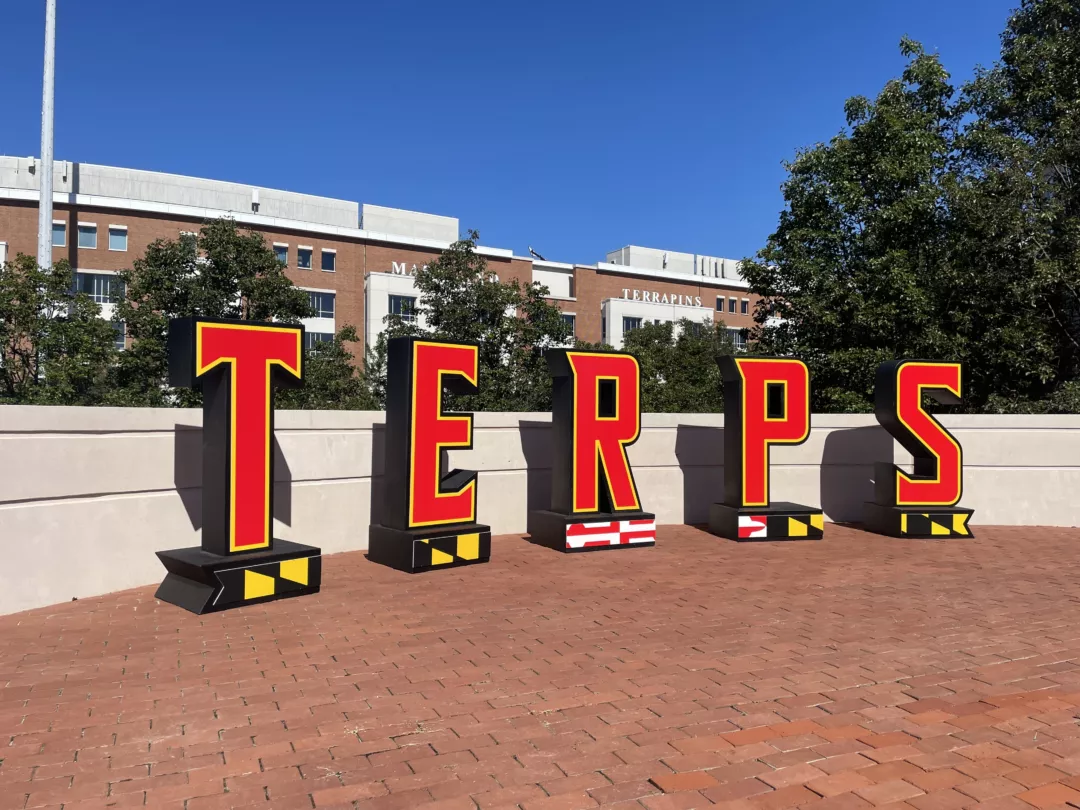 Maryland Terrapins Foam Letters | Brightly Colored 3D Letters